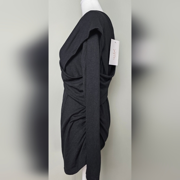 Long Sleeve Over Shoulder Cross Front Maternity Top Isabel Maternity MED - Picture 6 of 11